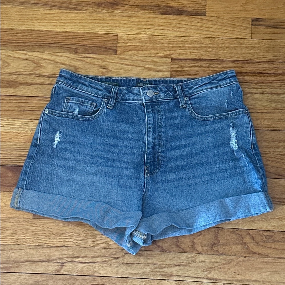 🌺 Wild Fable Blue Denim Rolled-Hem Cuff Shorts Sz 12